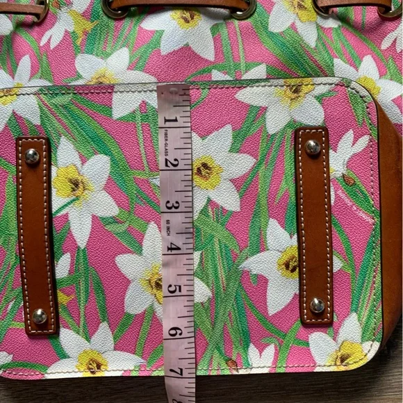 Dooney & Bourke Pink Daffodil Drawstring Purse